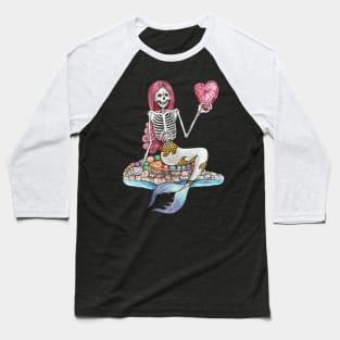 Mermaid skull. Baseball T-Shirt